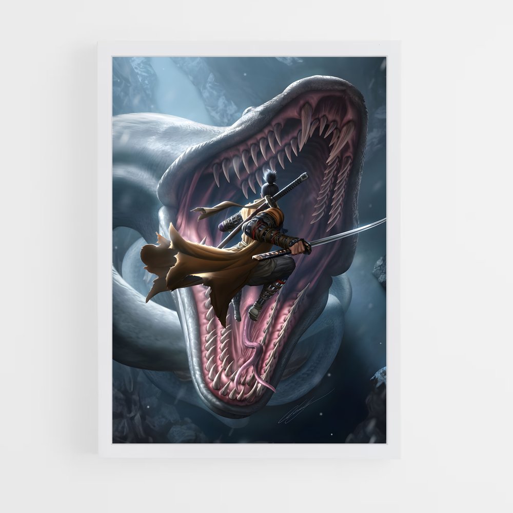 Poster Shark Samurai – affiche Sekiro (vue 3)