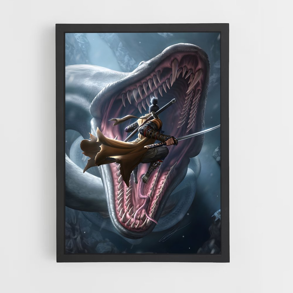Poster Shark Samurai – affiche Sekiro (vue 2)