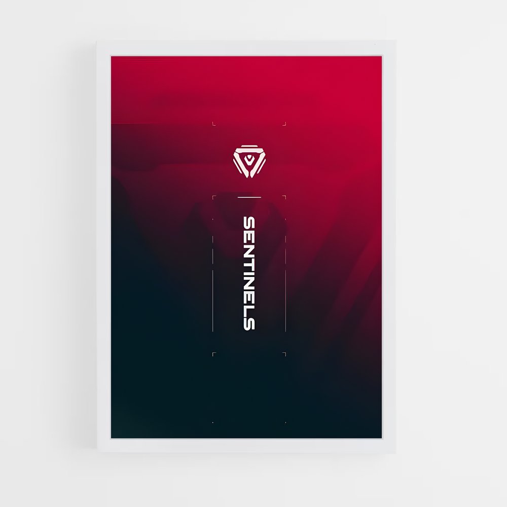 Poster Sentinel Noir – affiche Esports (vue 3)