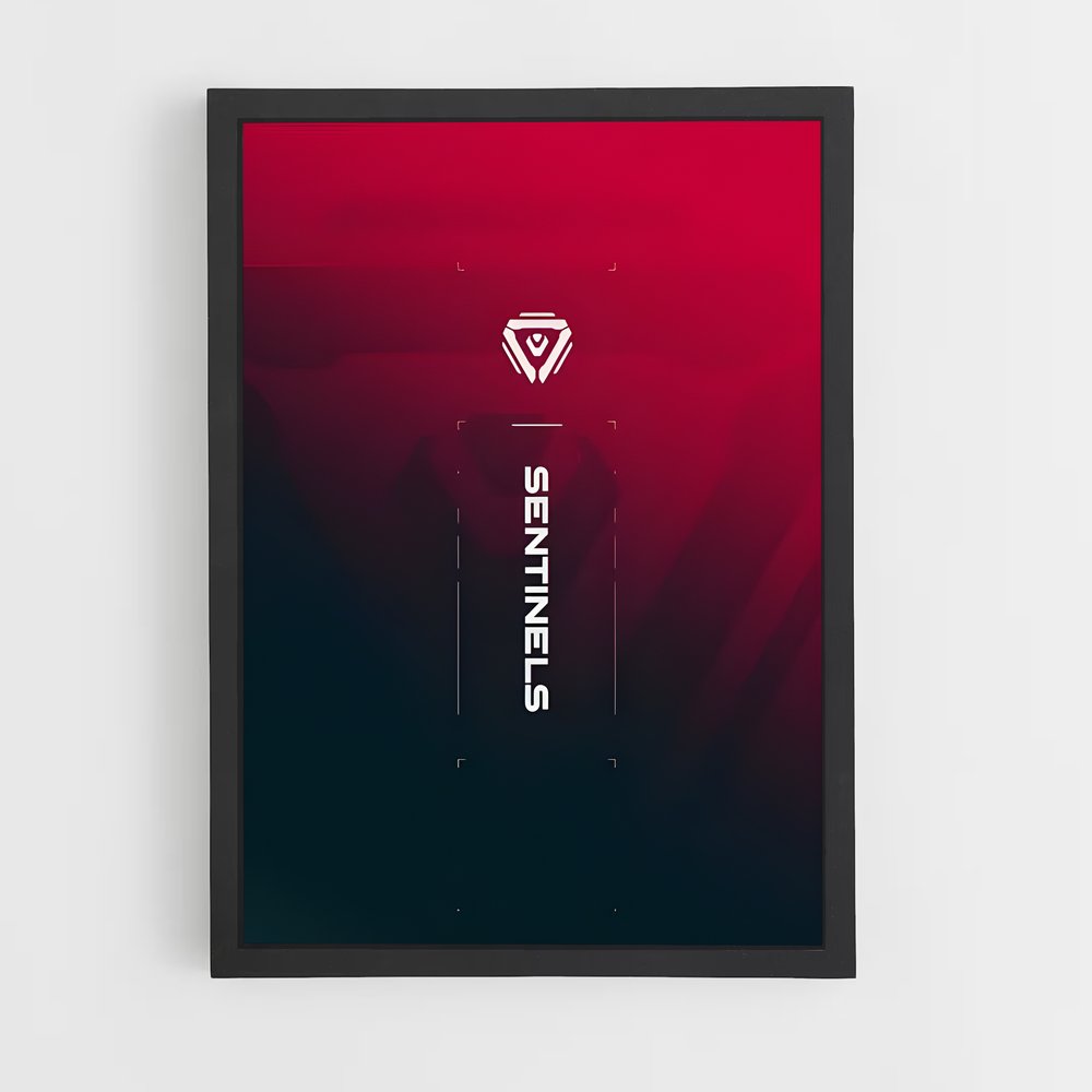 Poster Sentinel Noir – affiche Esports (vue 2)