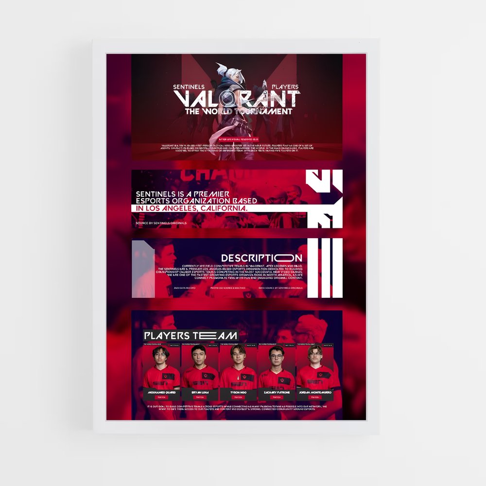 Poster Sentinels créativité – affiche Esports (vue 3)