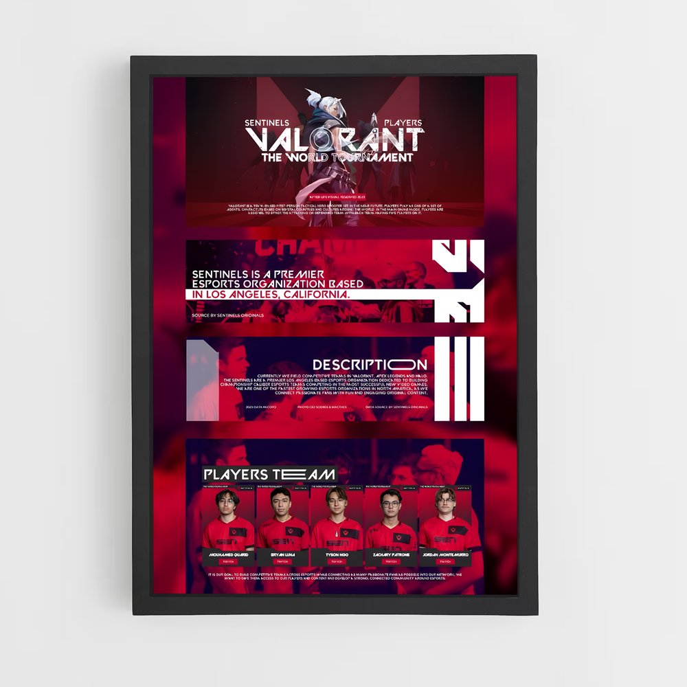 Poster Sentinels créativité – affiche Esports (vue 2)