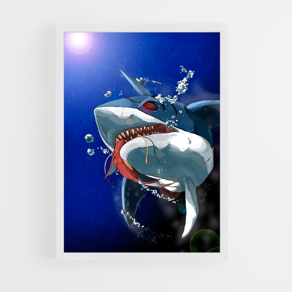Poster Sourire de Requin – affiche Pokemon (vue 3)