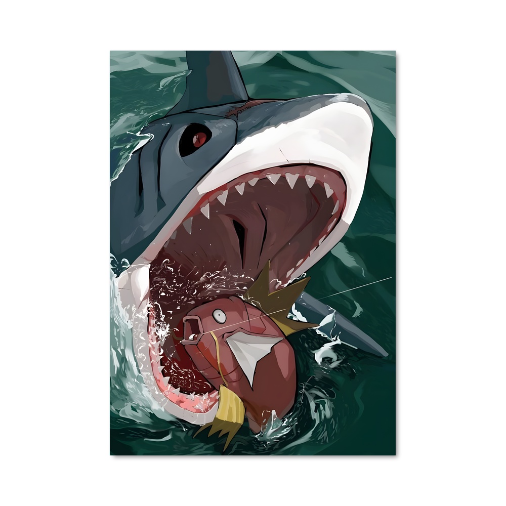 Poster L'Attaque du Grand Requin – affiche Pokemon