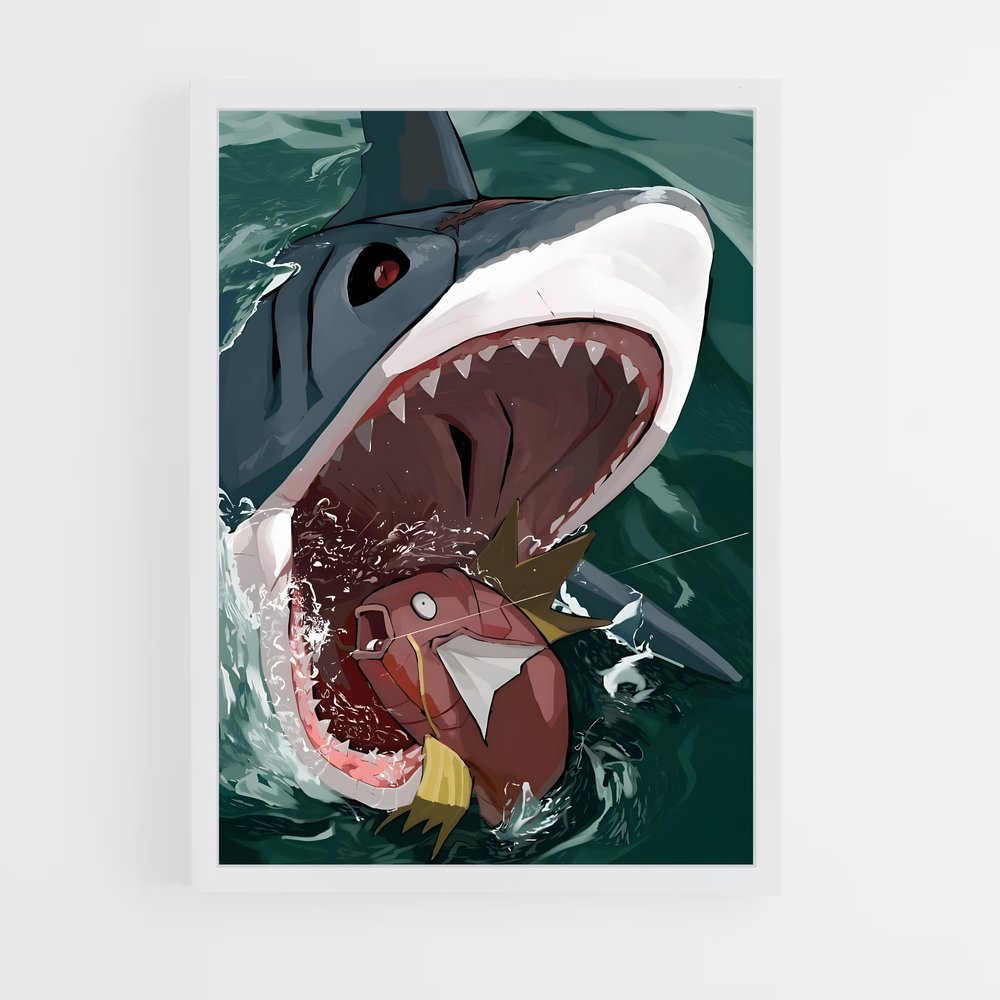 Poster L'Attaque du Grand Requin – affiche Pokemon (vue 3)
