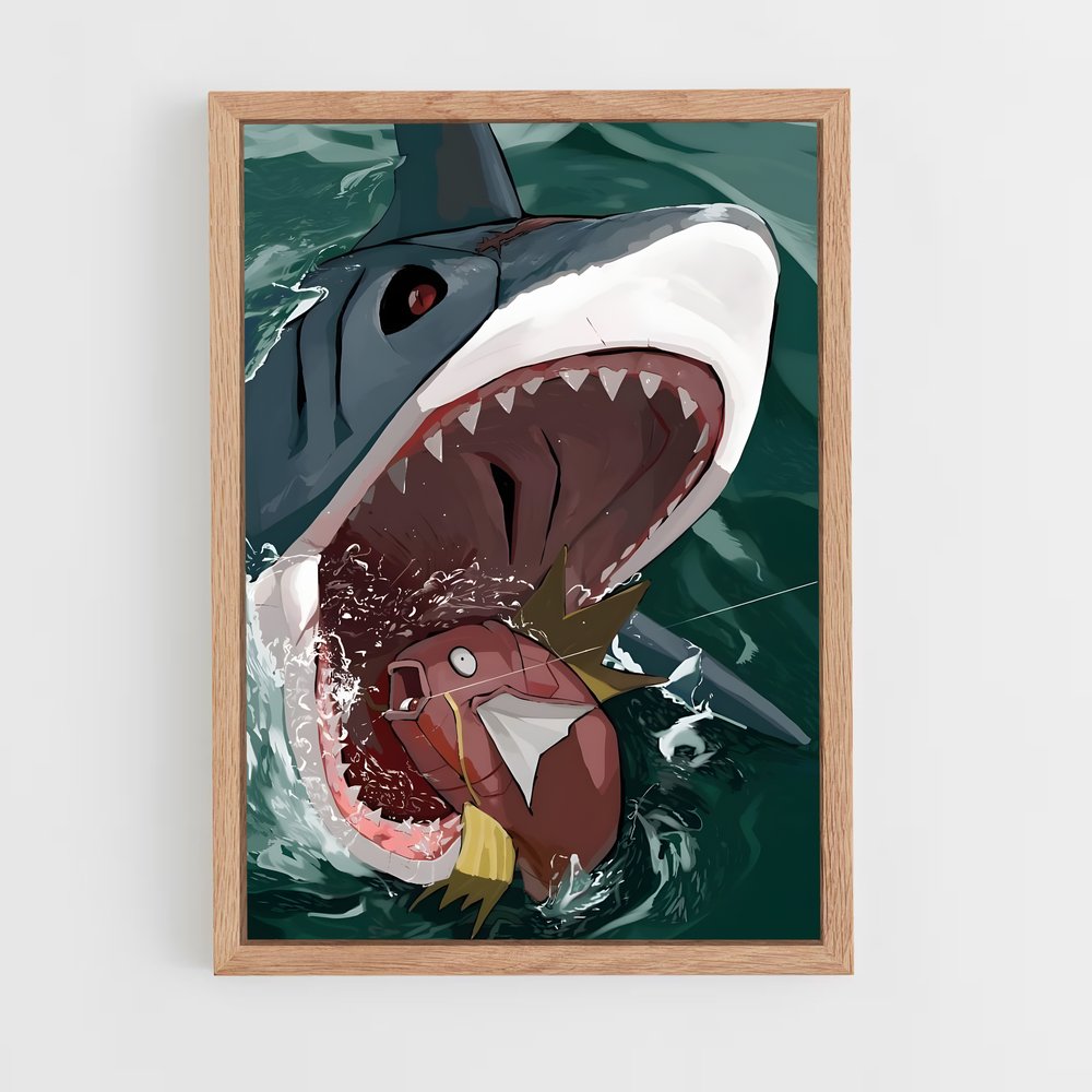 Poster L'Attaque du Grand Requin – affiche Pokemon (vue 4)