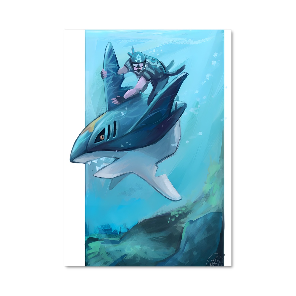 Poster Riding the Wave – affiche Pokemon