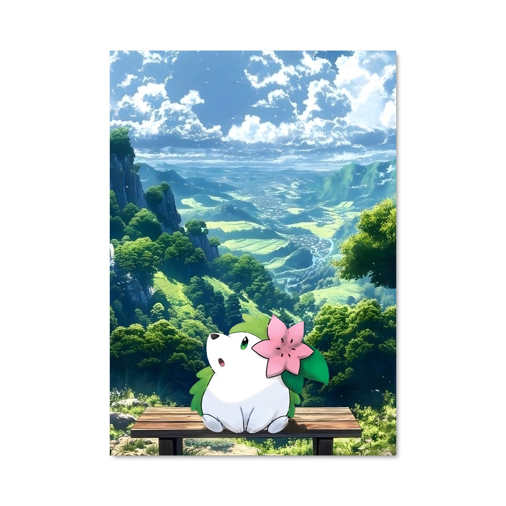 Poster Shaymin au Parc Secret – affiche Pokemon