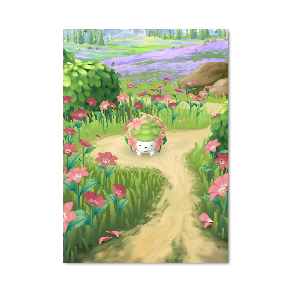 Poster Shaymin en Fleurs – affiche Pokemon