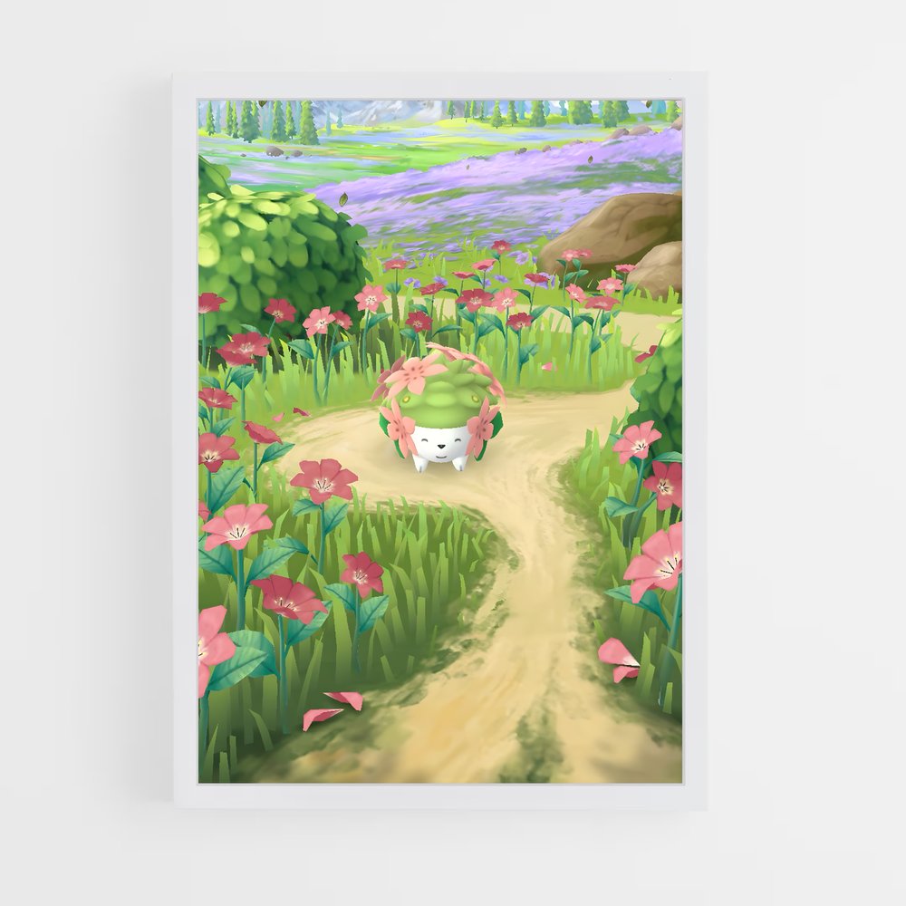 Poster Shaymin en Fleurs – affiche Pokemon (vue 3)