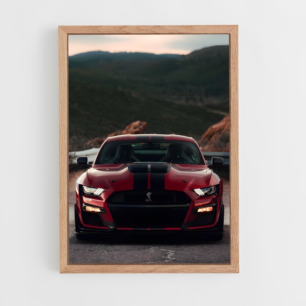 Poster Mustang Rouge – affiche Shelby (vue 4)