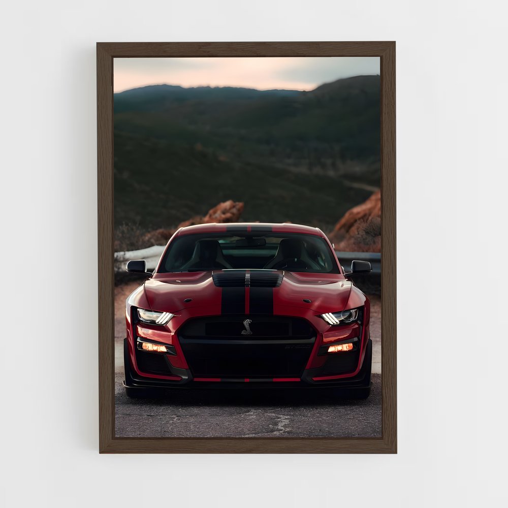 Poster Mustang Rouge – affiche Shelby (vue 5)