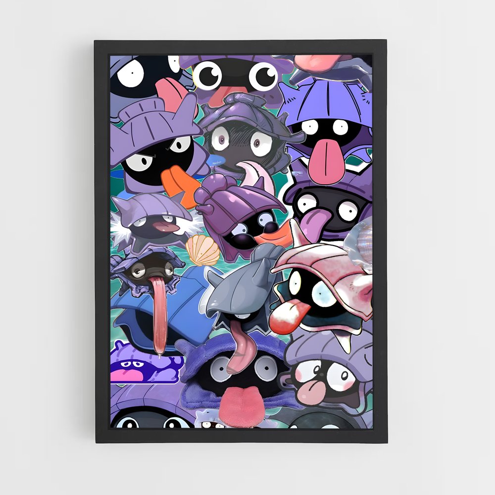 Poster Shellder univers – affiche Pokemon (vue 2)