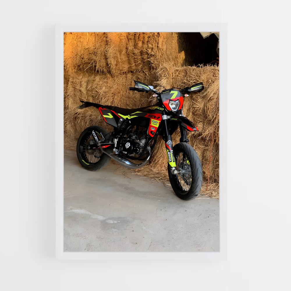 Poster Moto et Foin – affiche Sherco (vue 3)
