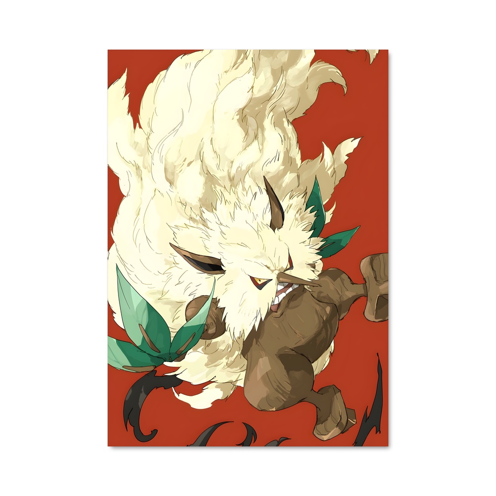 Poster Chat des Feuilles – affiche Pokemon