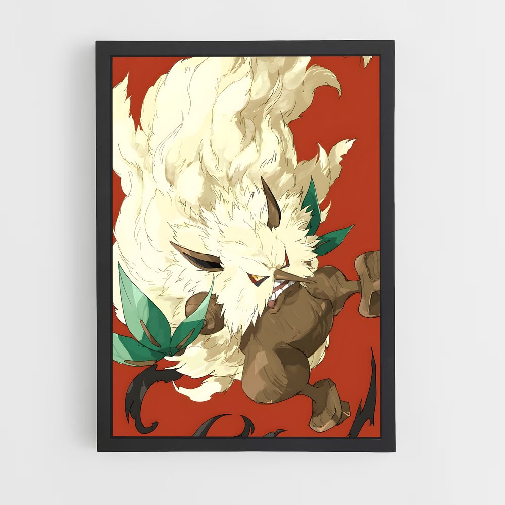 Poster Chat des Feuilles – affiche Pokemon (vue 2)