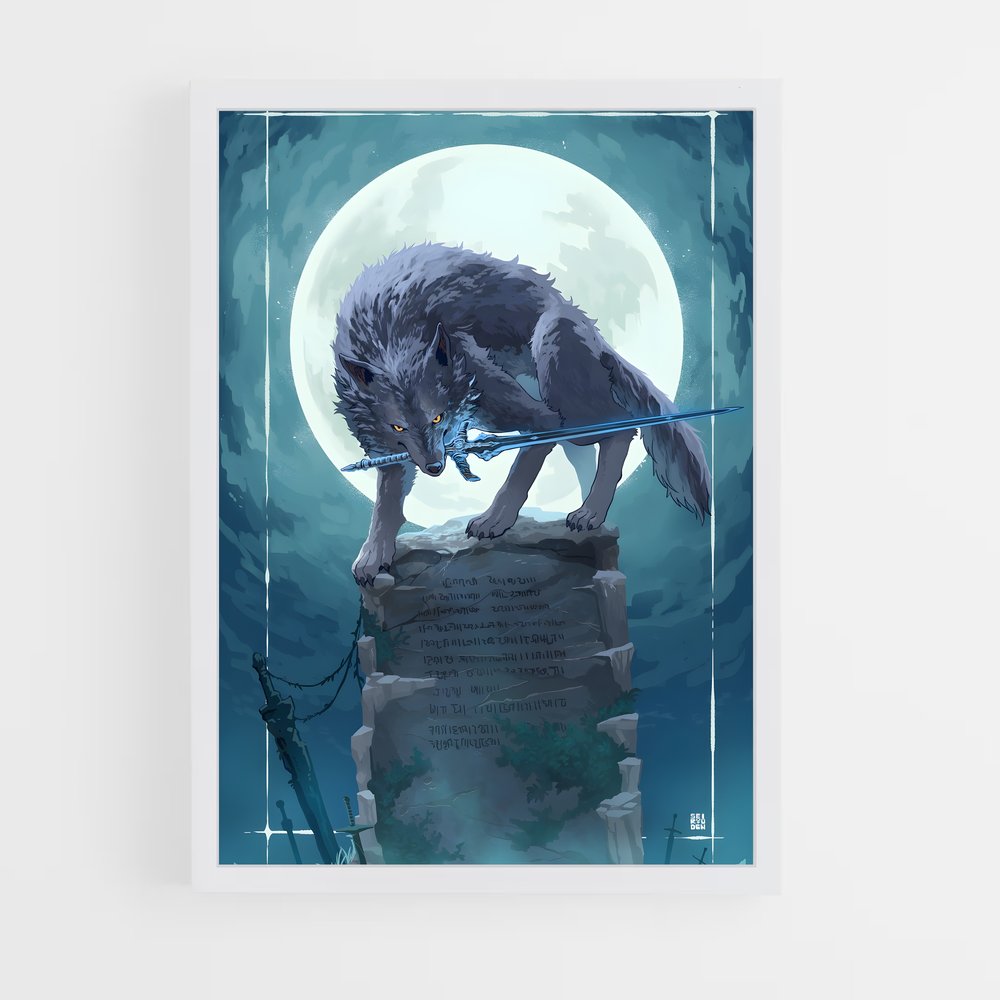 Poster Le Grand Loup – affiche Dark souls (vue 3)