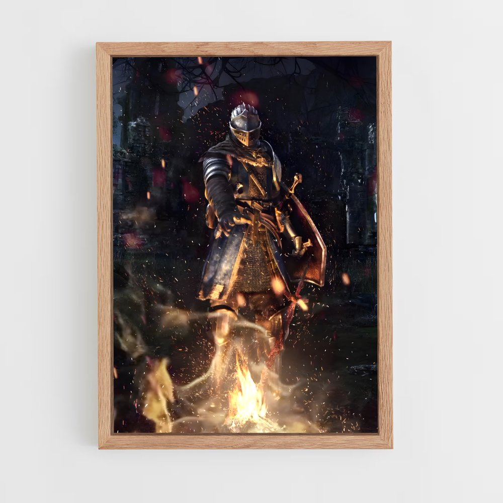 Poster Chevalier des Flammes – affiche Dark souls (vue 4)