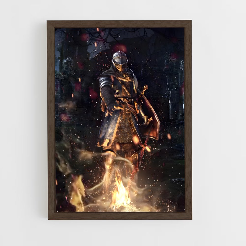 Poster Chevalier des Flammes – affiche Dark souls (vue 5)