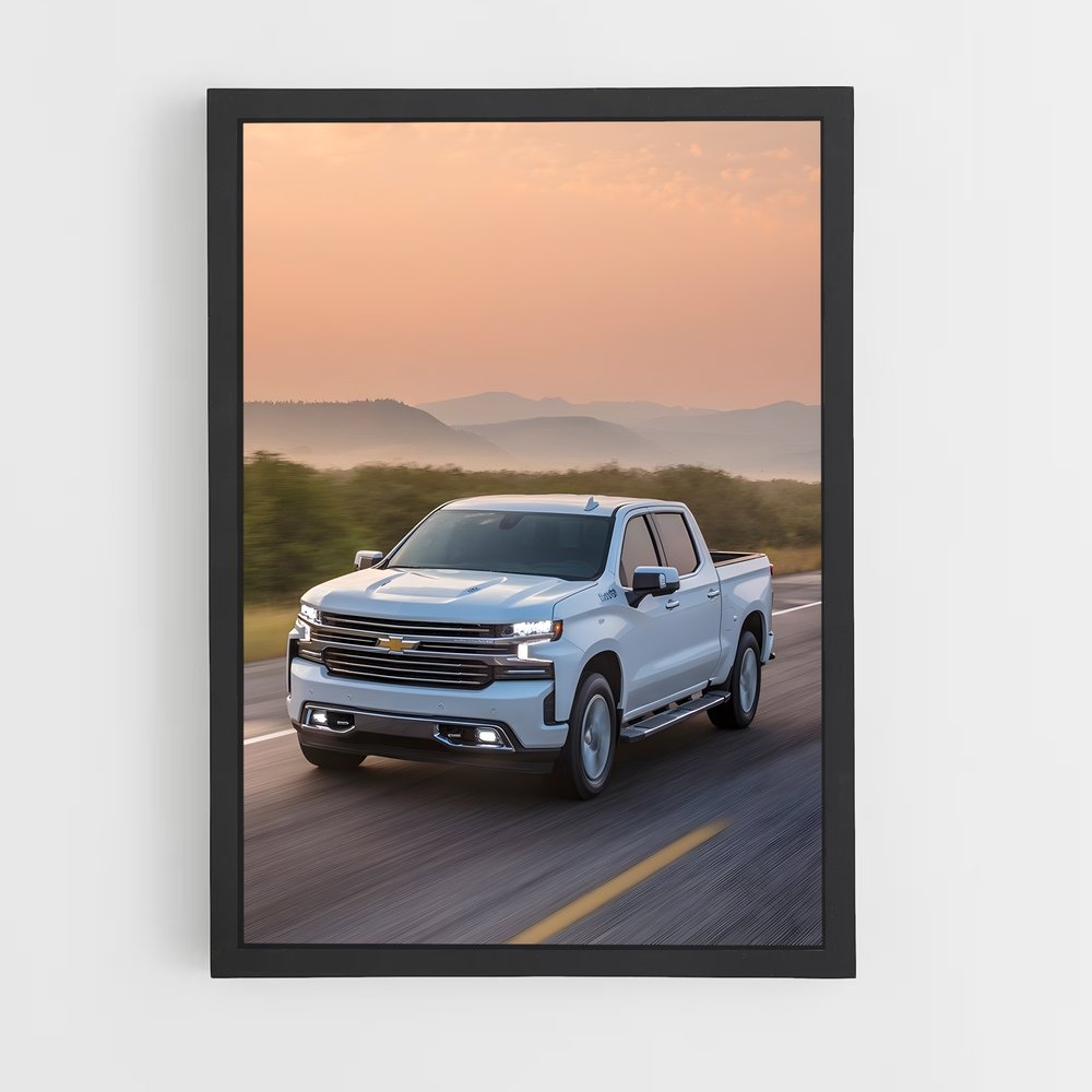 Poster Silverado route – affiche Chevrolet (vue 2)