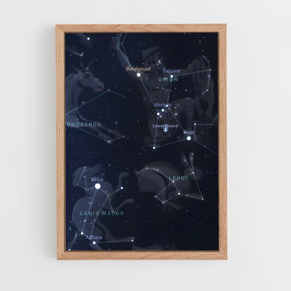 Poster Zodiacal Étoilé – affiche Étoiles (vue 4)