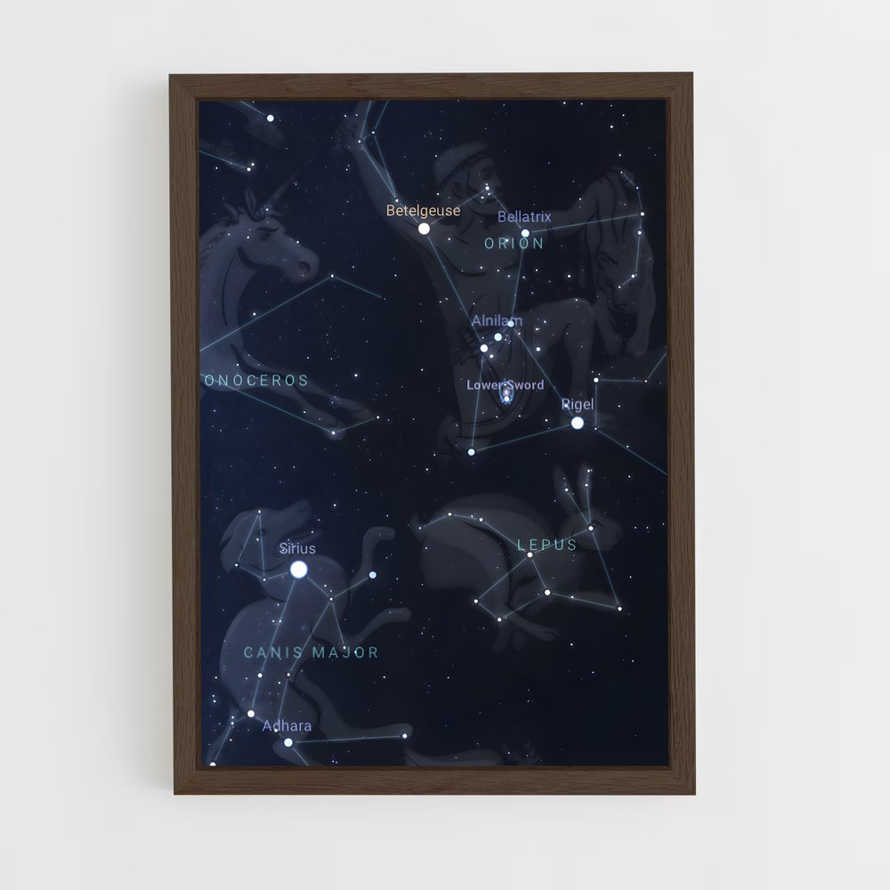 Poster Zodiacal Étoilé – affiche Étoiles (vue 5)