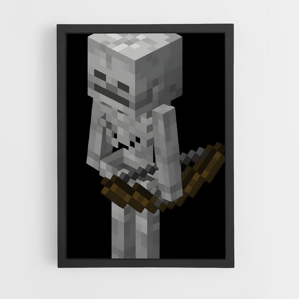 Poster Pixel Knight – affiche Minecraft (vue 2)