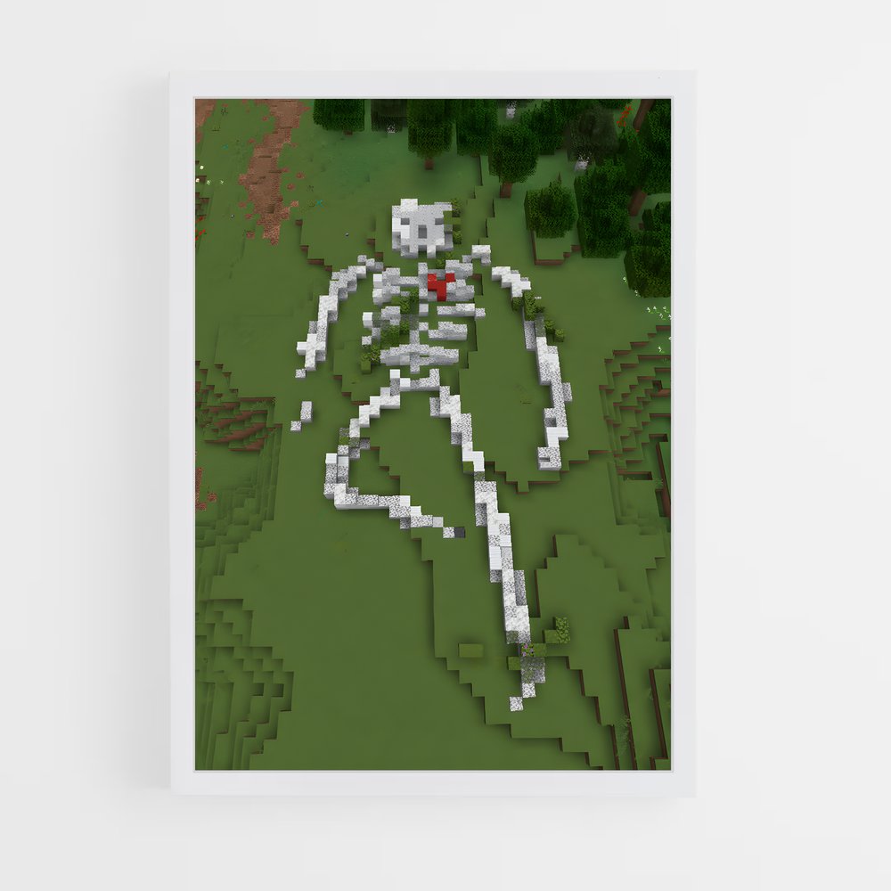 Poster Skeleton Champ – affiche Minecraft (vue 3)