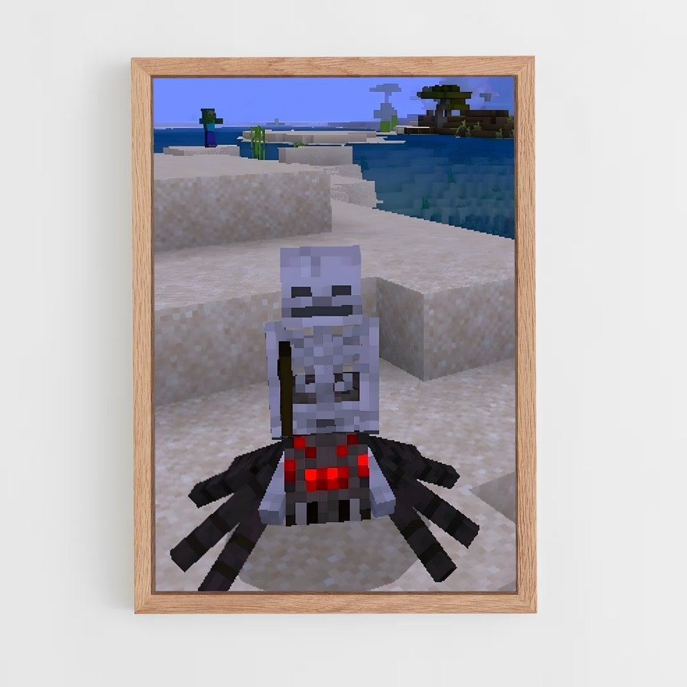 Poster Pixel Skeleton – affiche Minecraft (vue 4)
