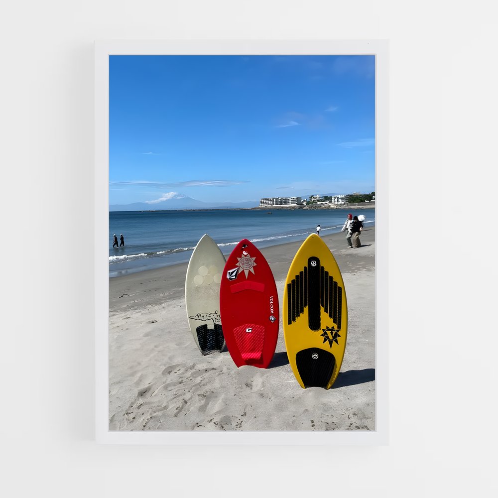 Poster Skimboard vagues (vue 3)