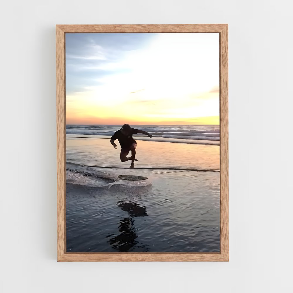 Poster Saut au Crépuscule – affiche Skimboard (vue 4)