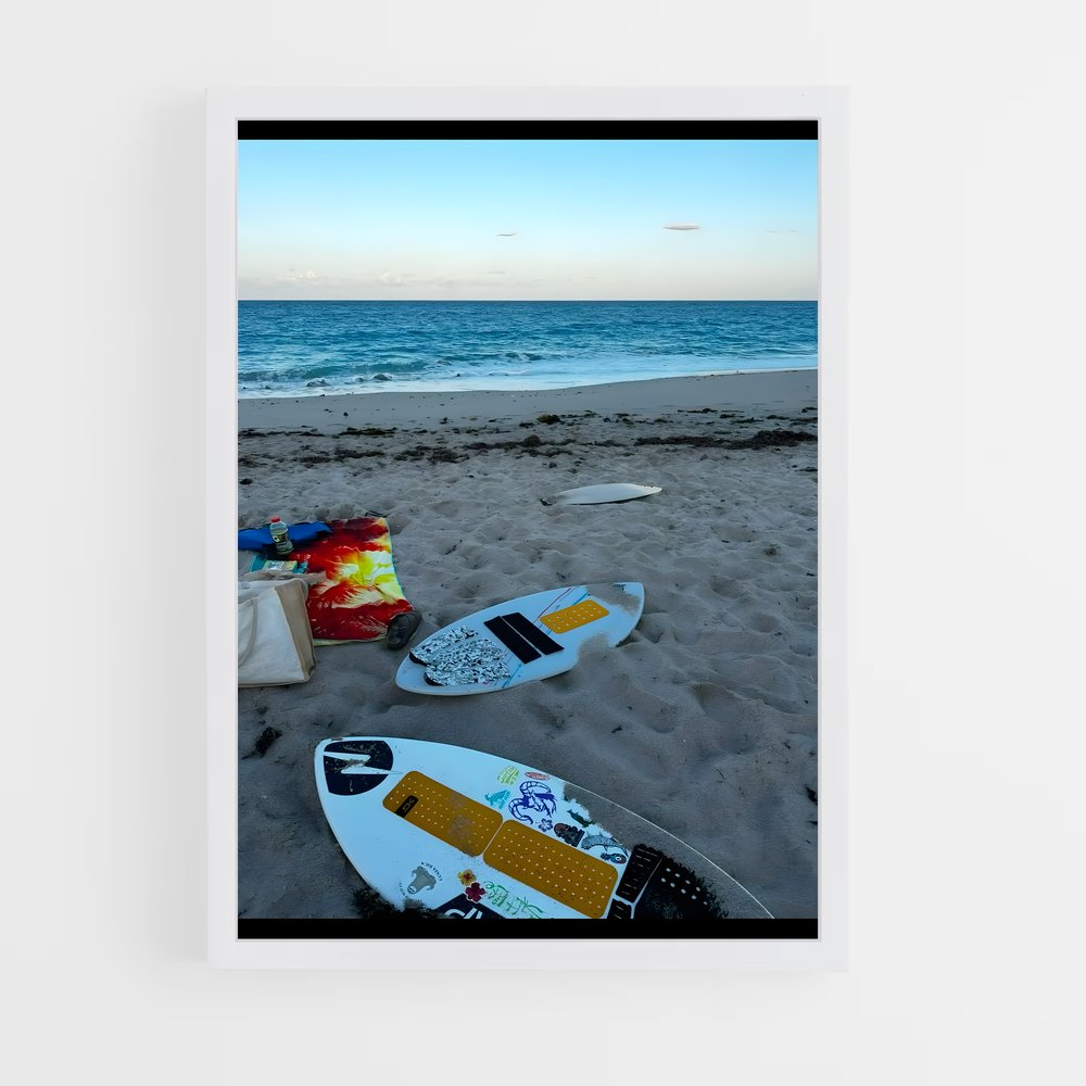 Poster Skimboard de vague (vue 3)