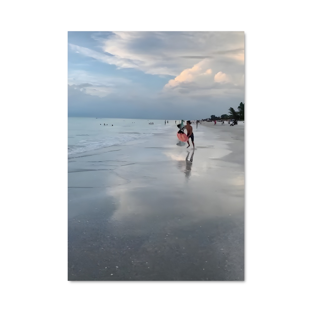 Poster Skimboard surfer