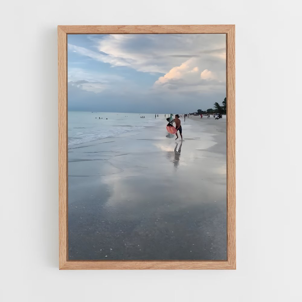 Poster Skimboard surfer (vue 4)