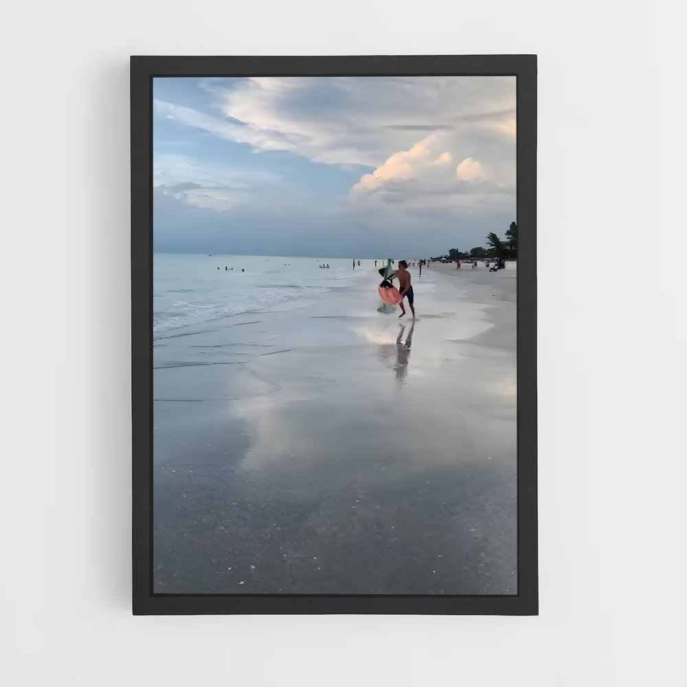 Poster Skimboard surfer (vue 2)