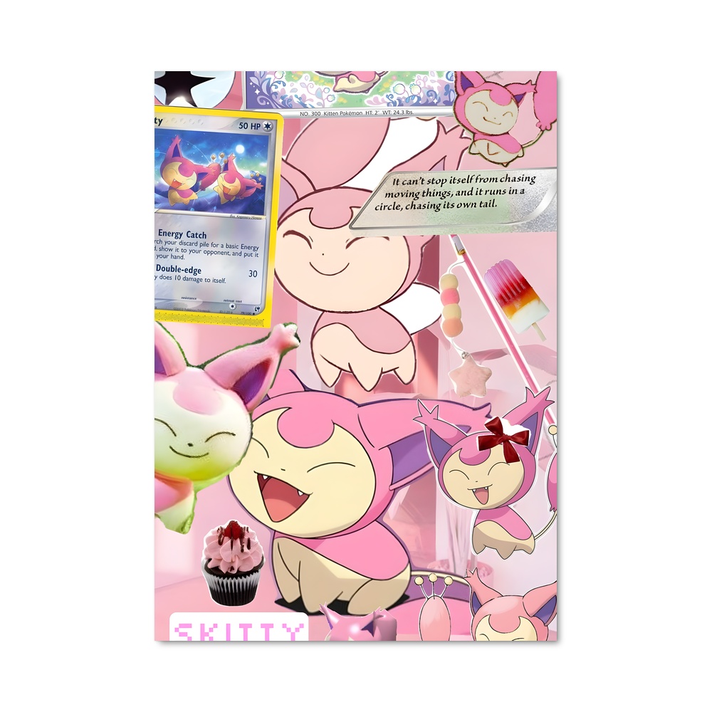 Poster Skitty Wonderland – affiche Pokemon
