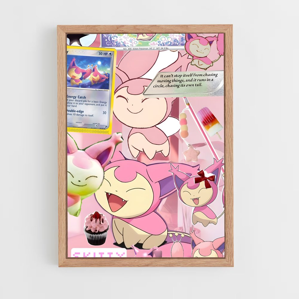 Poster Skitty Wonderland – affiche Pokemon (vue 4)