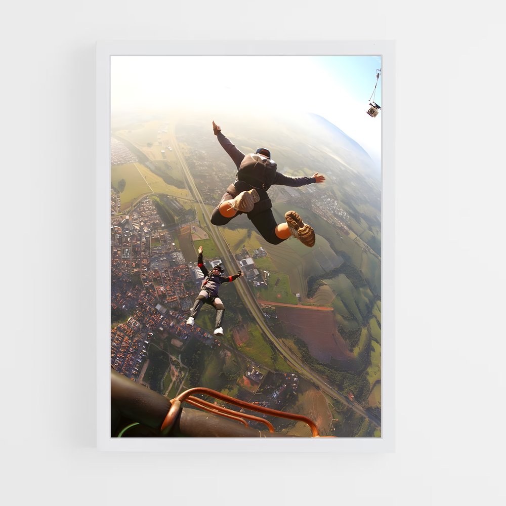 Poster Parachute Aérien – affiche Parachutisme (vue 3)