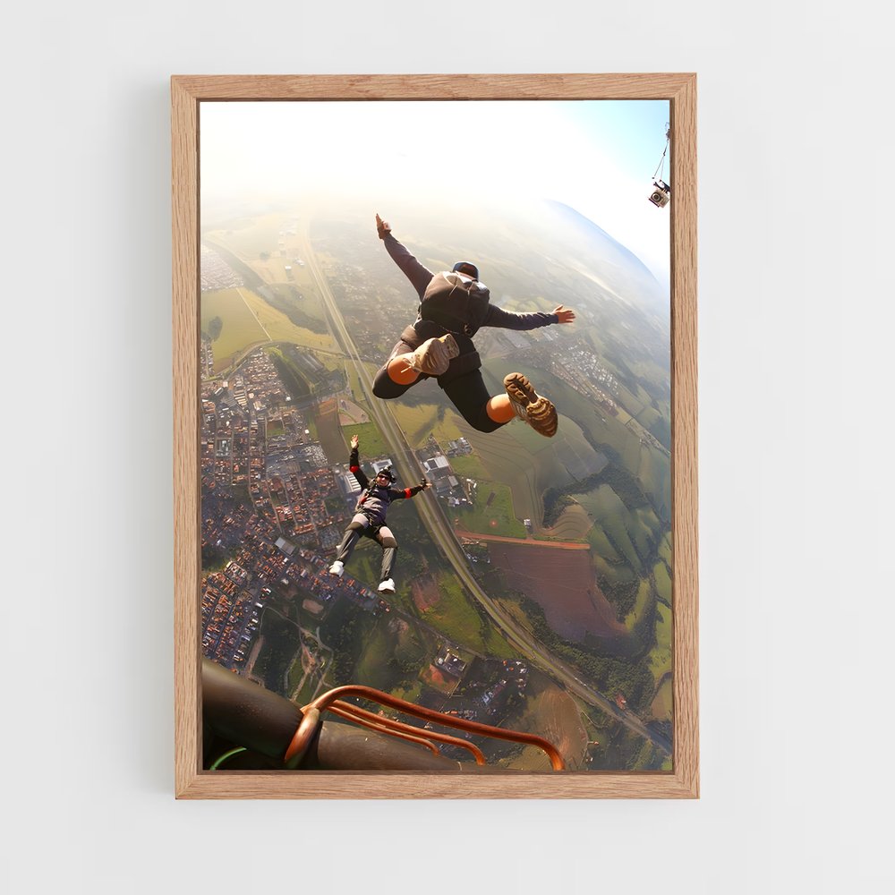 Poster Parachute Aérien – affiche Parachutisme (vue 4)