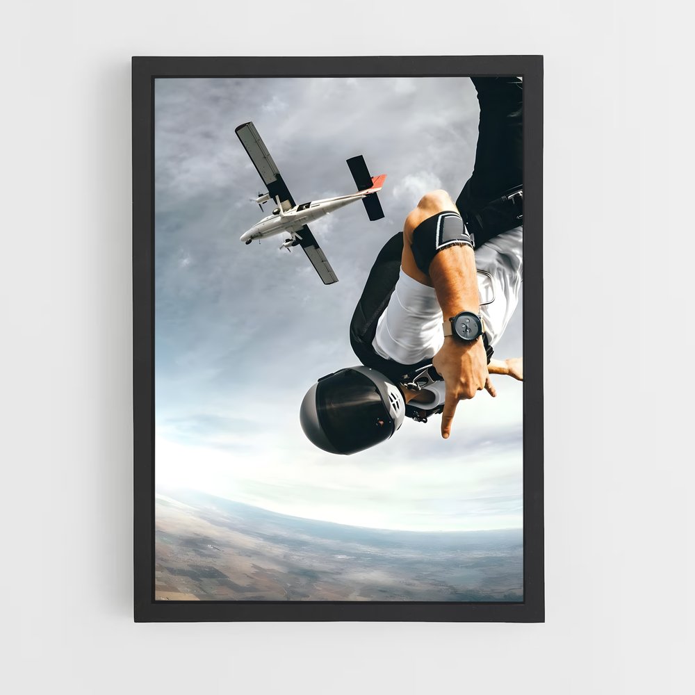 Poster Sky High Pilot – affiche Parachutisme (vue 2)