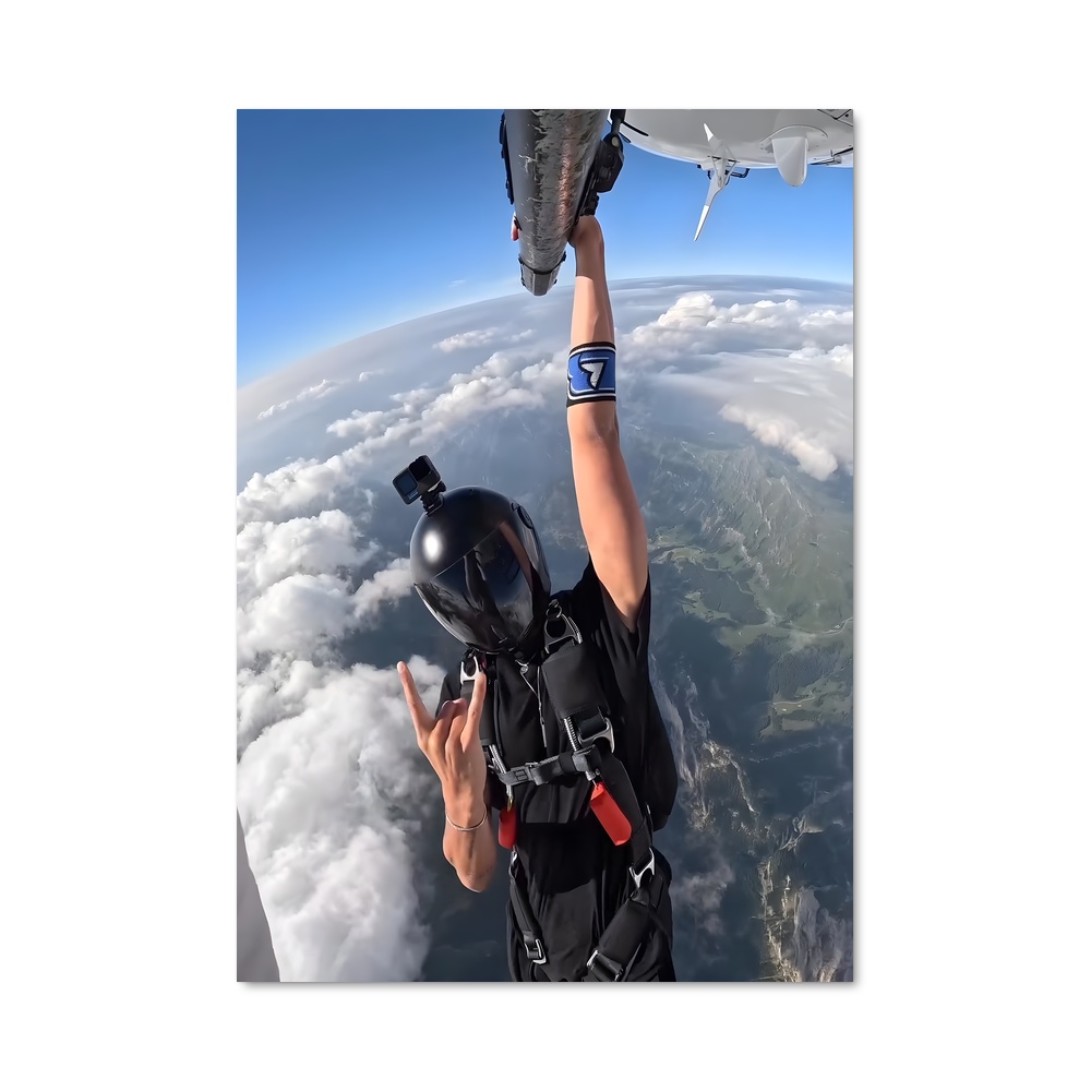 Poster Skydiving de nuages
