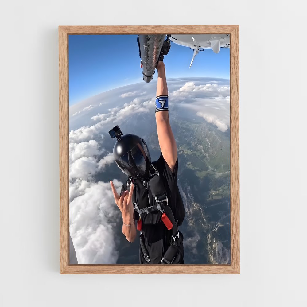 Poster Skydiving de nuages – affiche Parachutisme (vue 4)