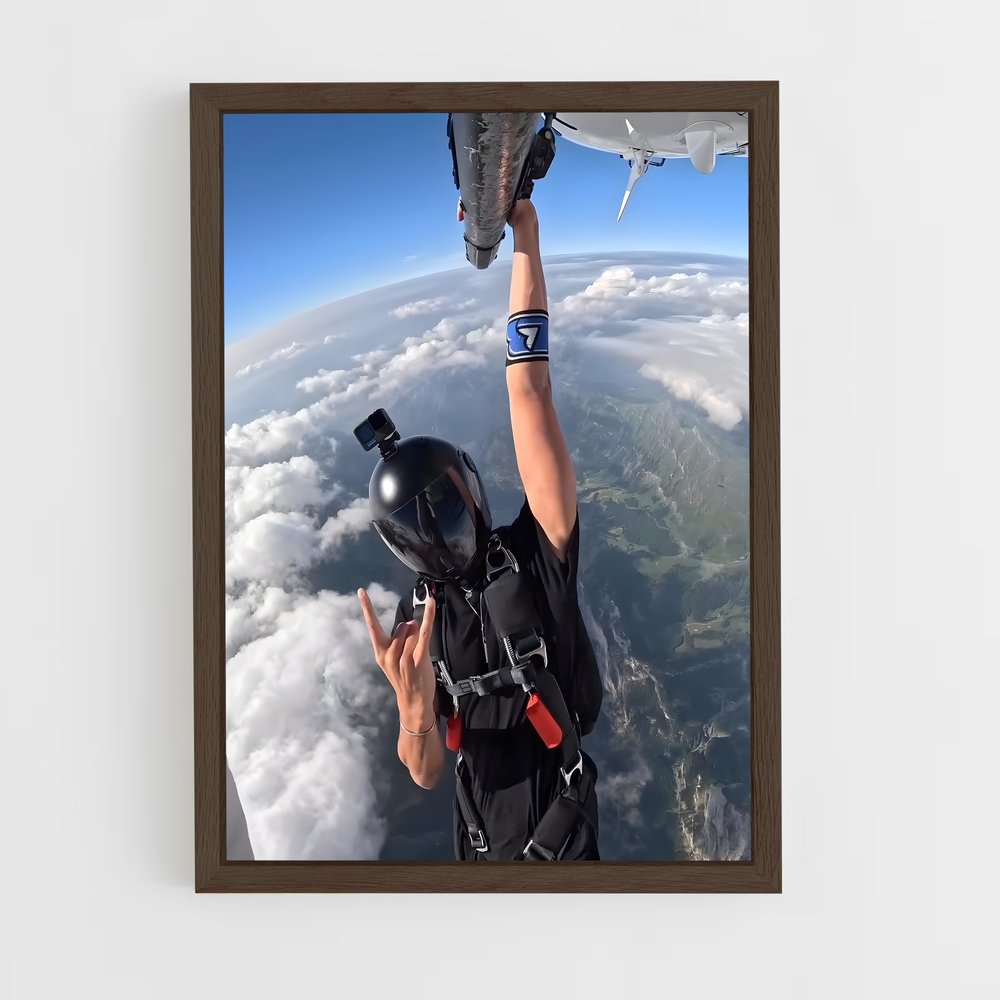 Poster Skydiving de nuages – affiche Parachutisme (vue 5)