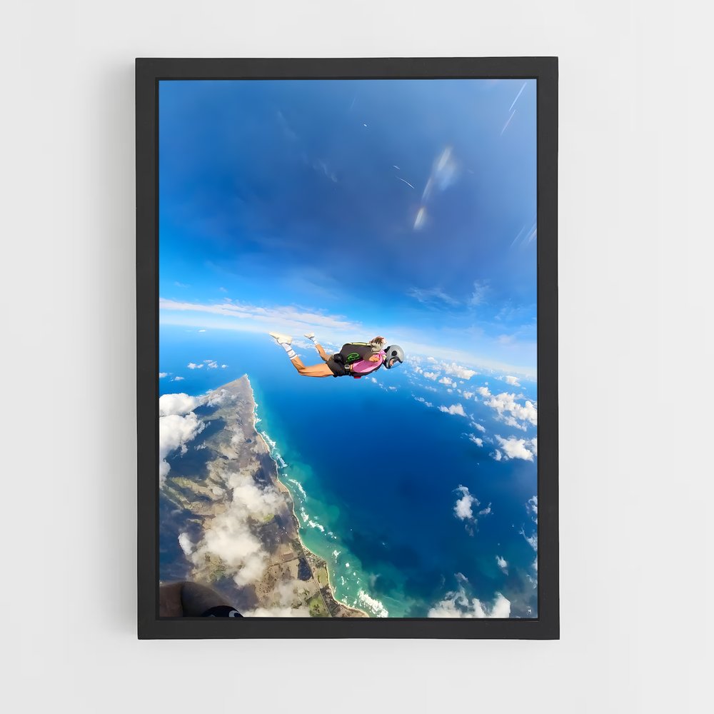 Poster Skydiving pleine – affiche Parachutisme (vue 2)