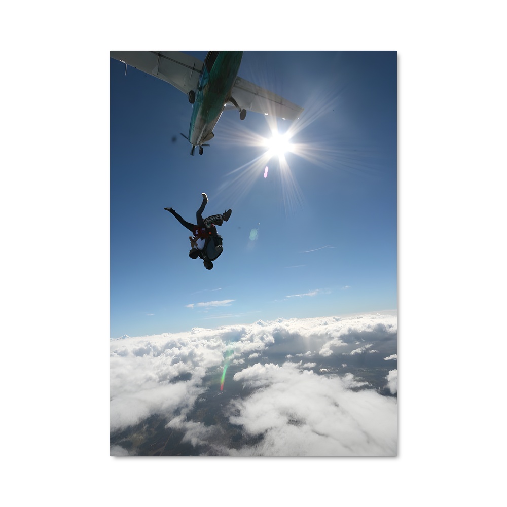 Poster Skydiving nuages