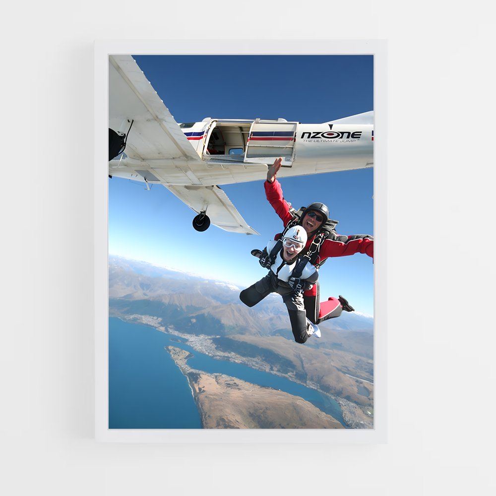Poster Vol Éclatant – affiche Parachutisme (vue 3)