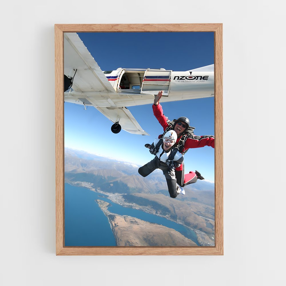 Poster Vol Éclatant – affiche Parachutisme (vue 4)