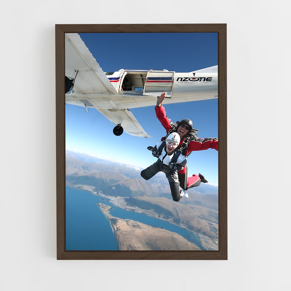 Poster Vol Éclatant – affiche Parachutisme (vue 5)