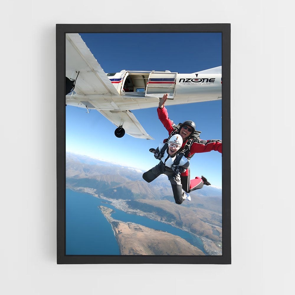 Poster Vol Éclatant – affiche Parachutisme (vue 2)