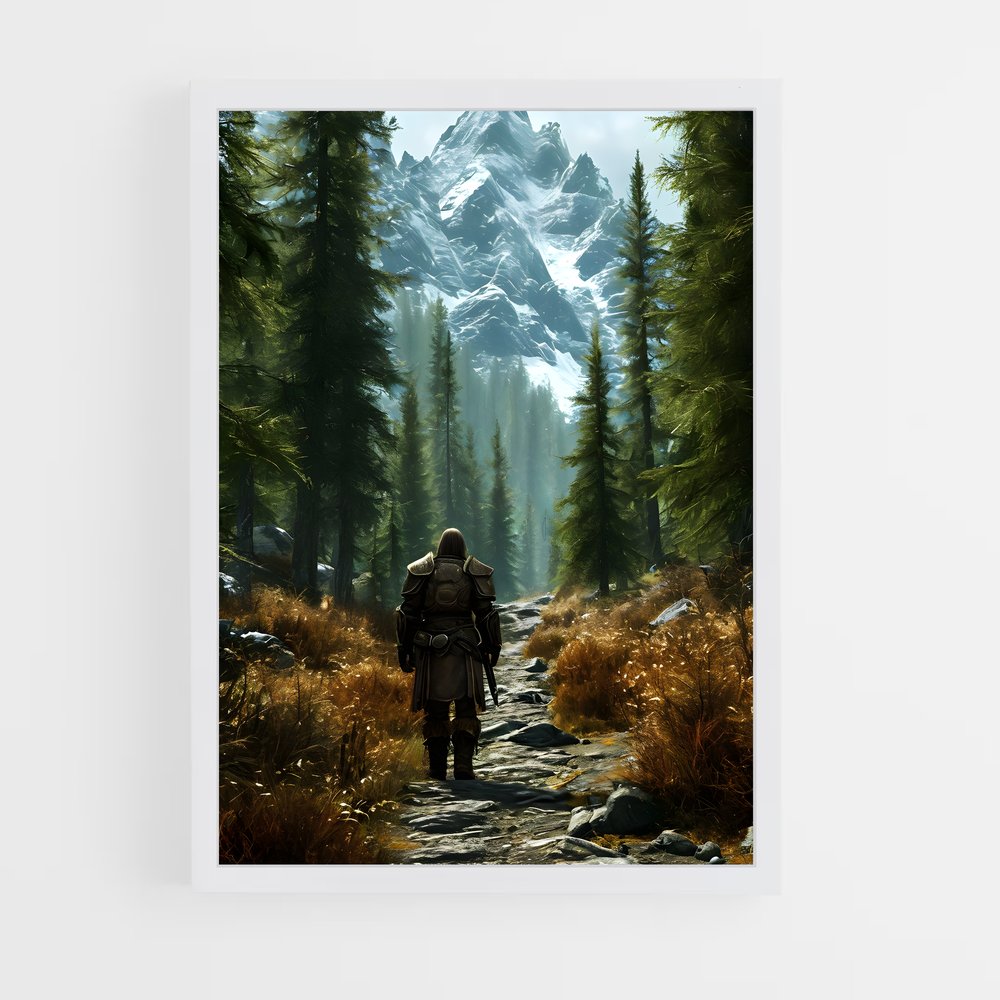 Poster La Sorcière des Montagnes – affiche Skyrim (vue 3)
